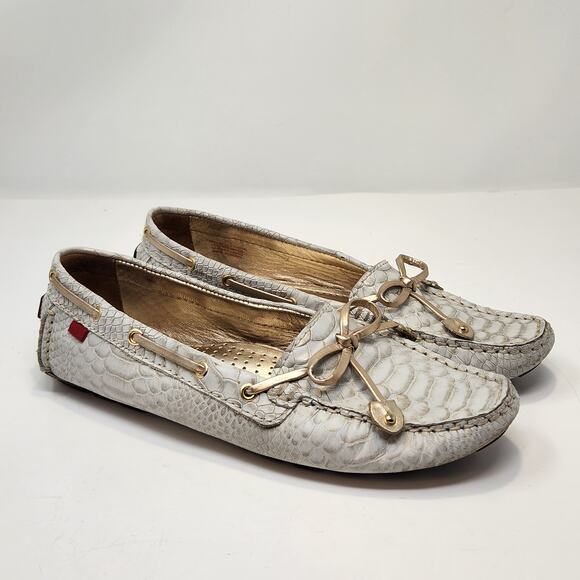 Marc Joseph Cypress Hill Exotic Driving Loafer Mocs Size 7.5 Snake Print Leather - Picture 1 of 9